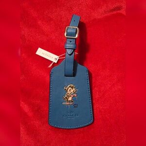 Coach Gary Baseman Buster Le Fauve Luggage Tag Peacock Blue 64723